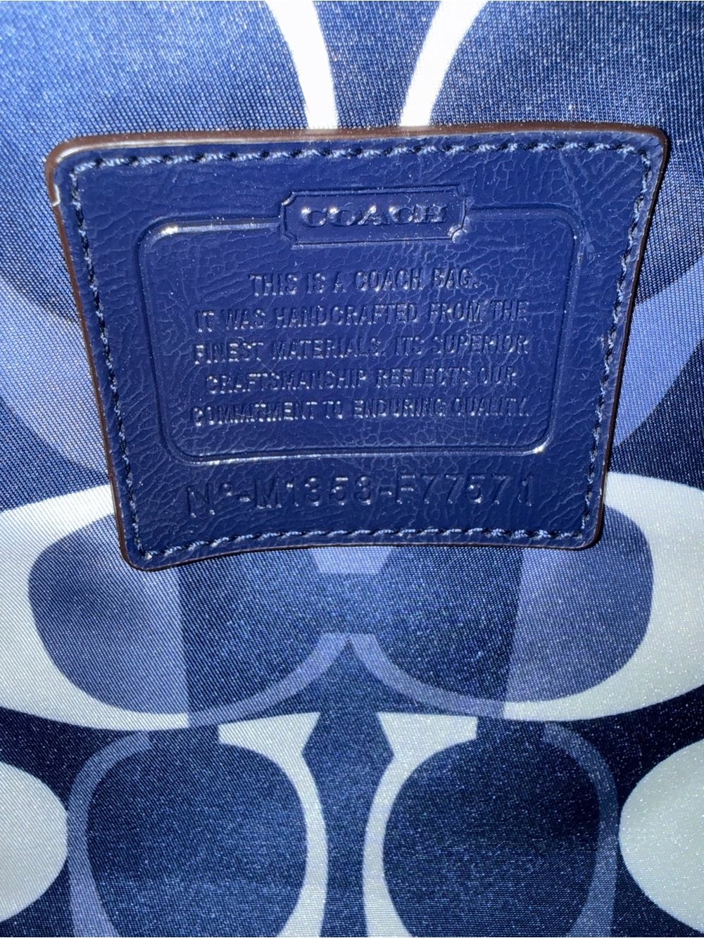 Coach Signature C Logo nylon Tote Bag - Picture 6 of 6